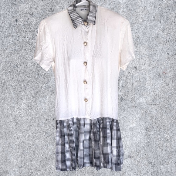 Oxford Corp 2-Piece Black & White Dress Size Small Super Cute Office Dressy Wear - Picture 3 of 13